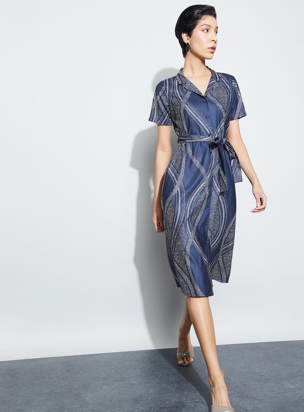 CODE CLASSIC Printed Shirt Dress