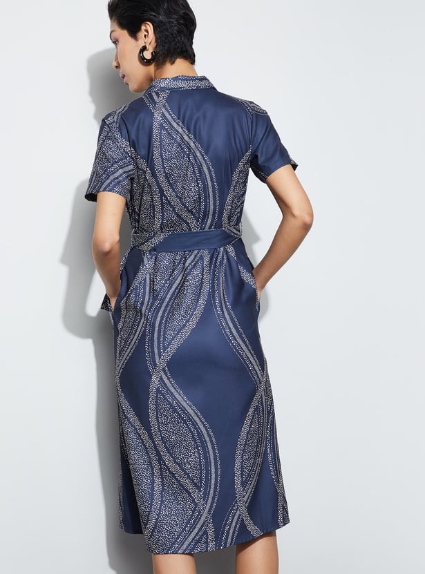 CODE CLASSIC Printed Shirt Dress