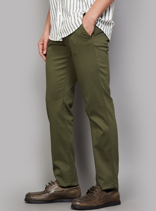 LP SPORT Solid Slim Fit Trousers