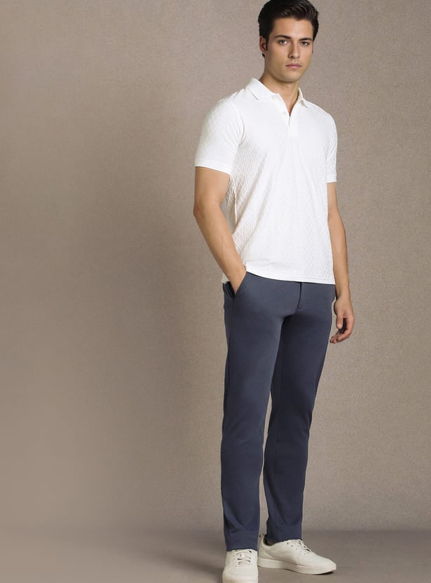 LP SPORT Solid Slim Tapered Trousers