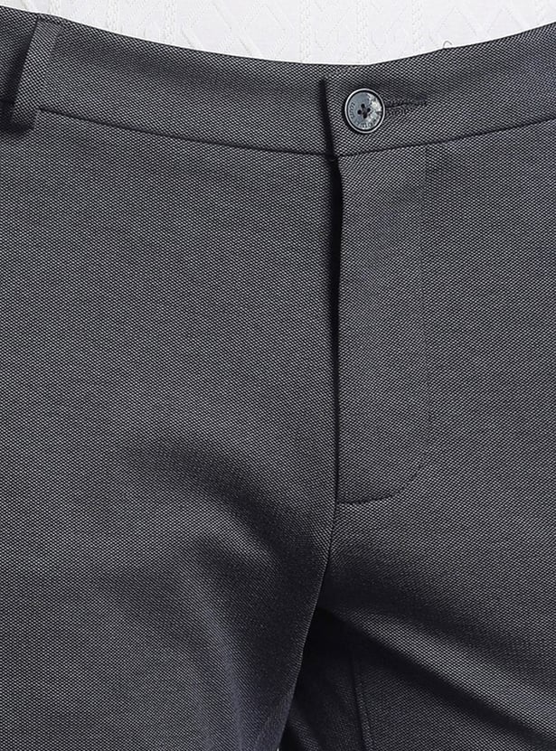 LP SPORT Solid Slim Tapered Trousers