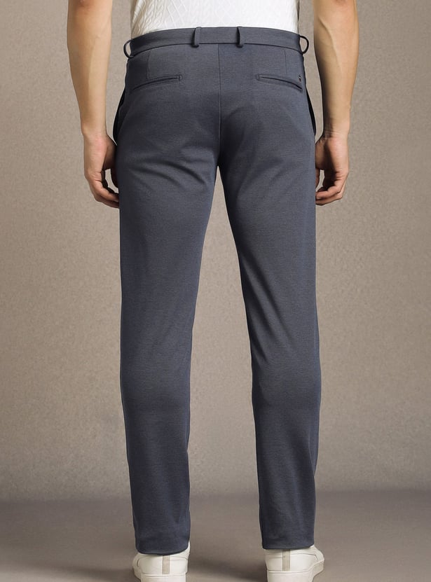 LP SPORT Solid Slim Tapered Trousers