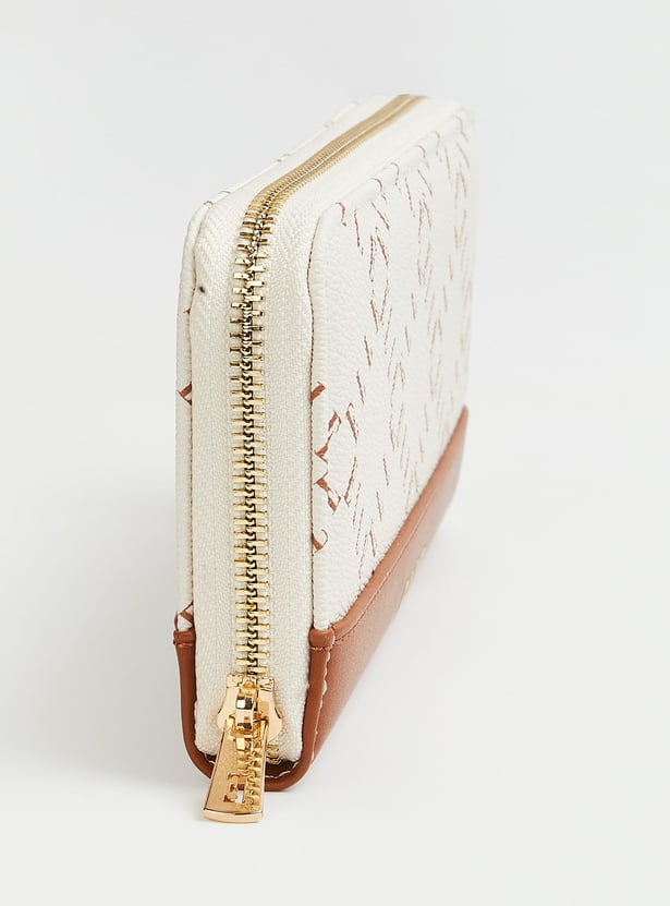 ELLE Monogram Print Zip-Around Wallet