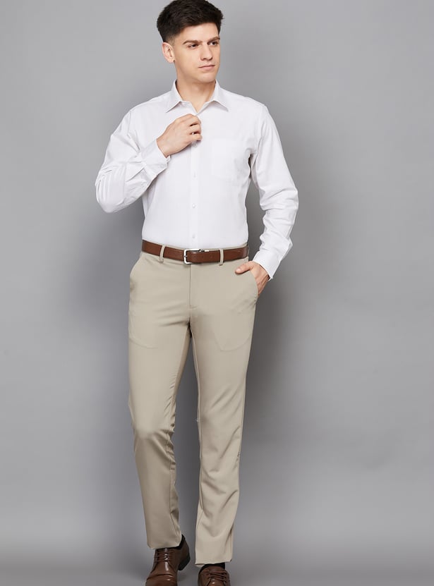 VAN HEUSEN Solid Custom Fit Formal Shirt