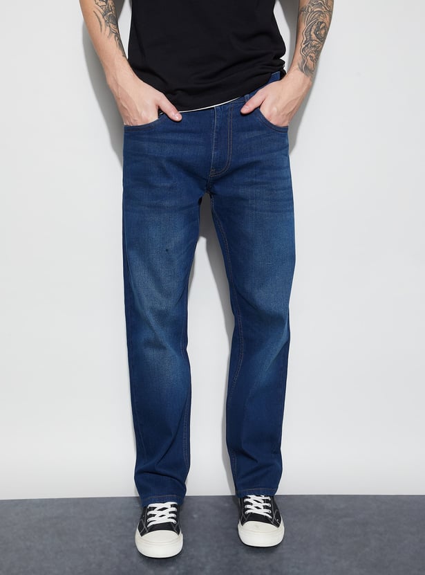 DENIMIZE Washed Regular Straight Jeans