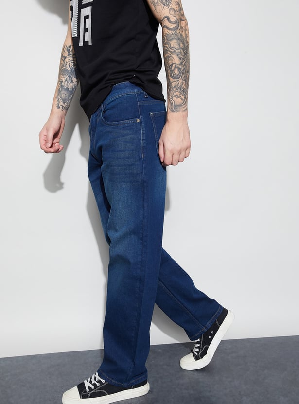 DENIMIZE Washed Regular Straight Jeans