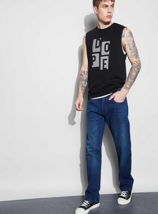 DENIMIZE Washed Regular Straight Jeans
