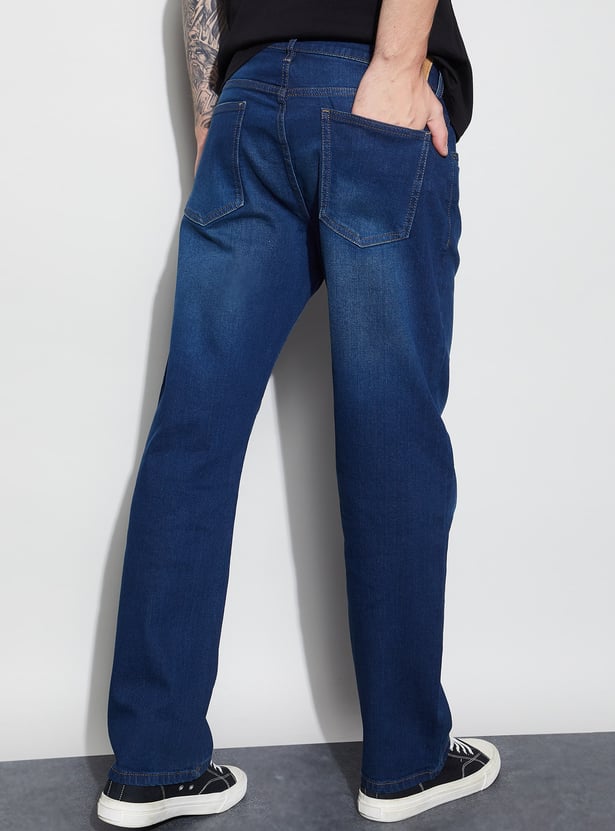 DENIMIZE Washed Regular Straight Jeans