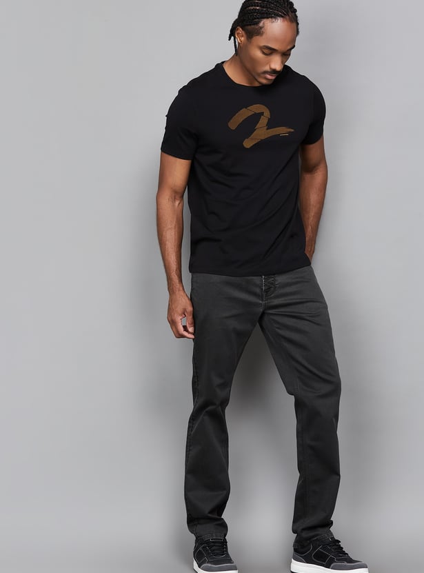 SPYKAR Washed Regular Straight Jeans