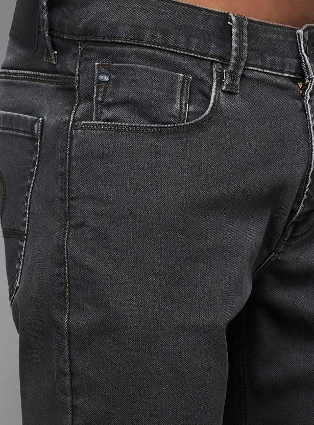 SPYKAR Washed Regular Straight Jeans