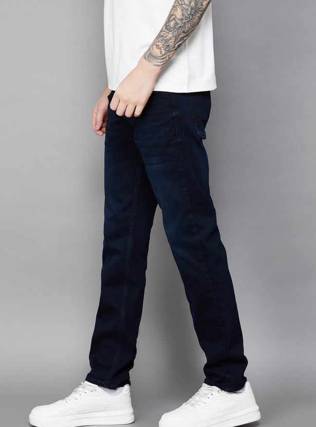 SPYKAR Washed Regular Straight Jeans