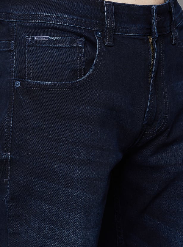 SPYKAR Washed Regular Straight Jeans