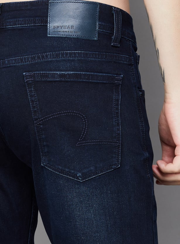 SPYKAR Washed Regular Straight Jeans