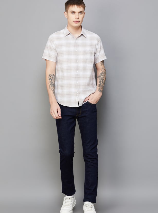 SPYKAR Washed Slim Straight Jeans