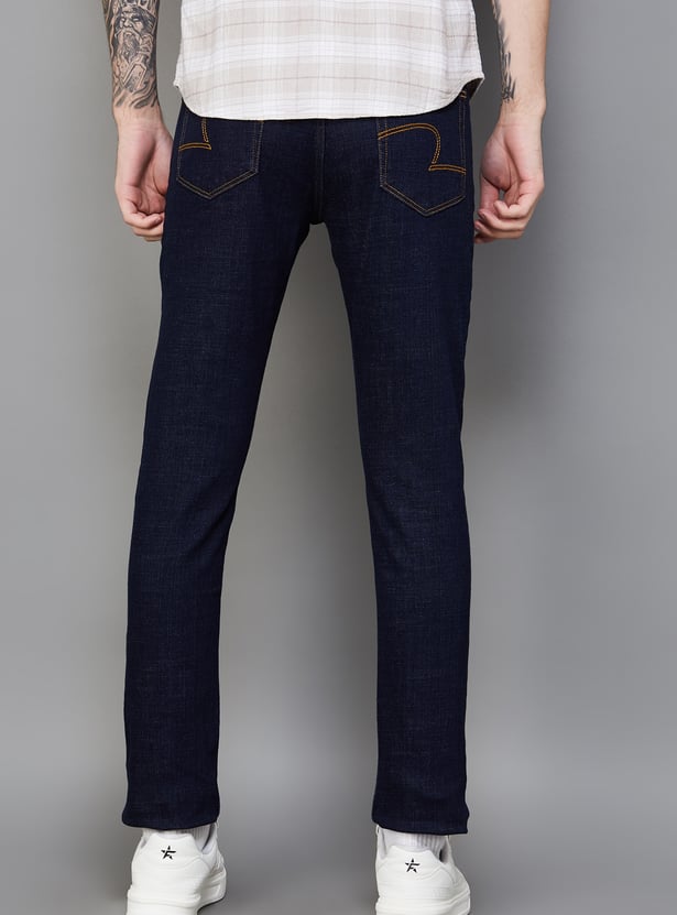 SPYKAR Washed Slim Straight Jeans