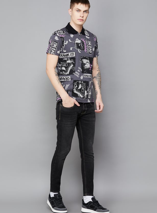 SPYKAR Washed Slim Tapered Jeans
