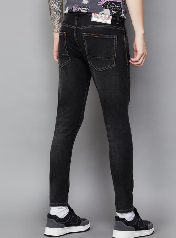 SPYKAR Washed Slim Tapered Jeans