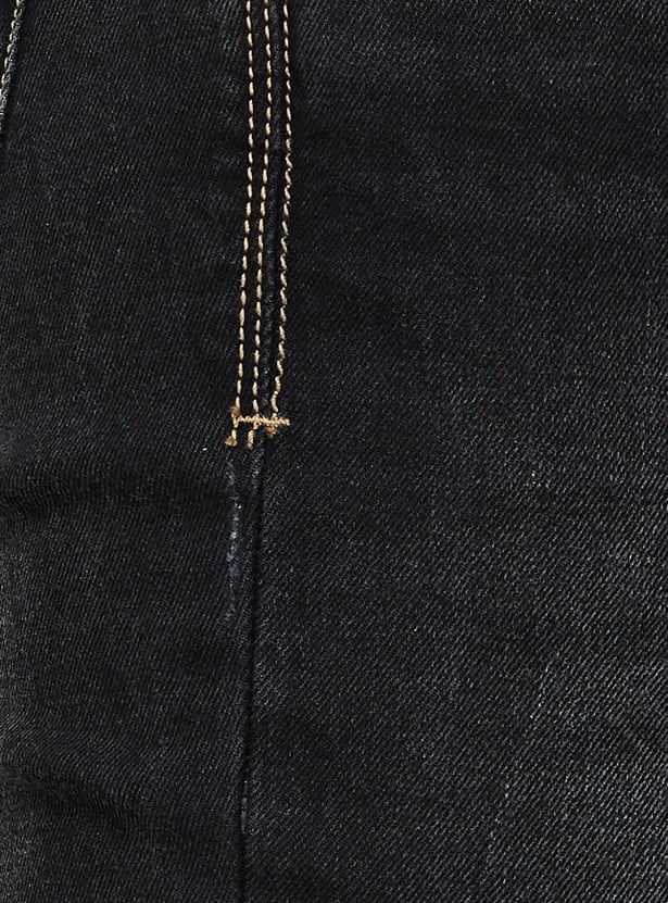 SPYKAR Washed Slim Tapered Jeans