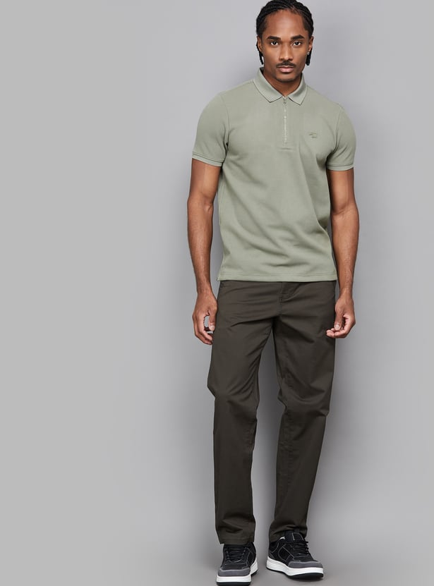 SPYKAR Textured Polo T-shirt