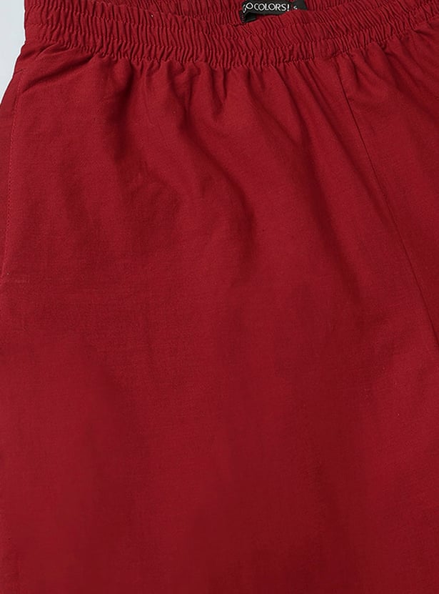 GO COLORS Embroidered Palazzos