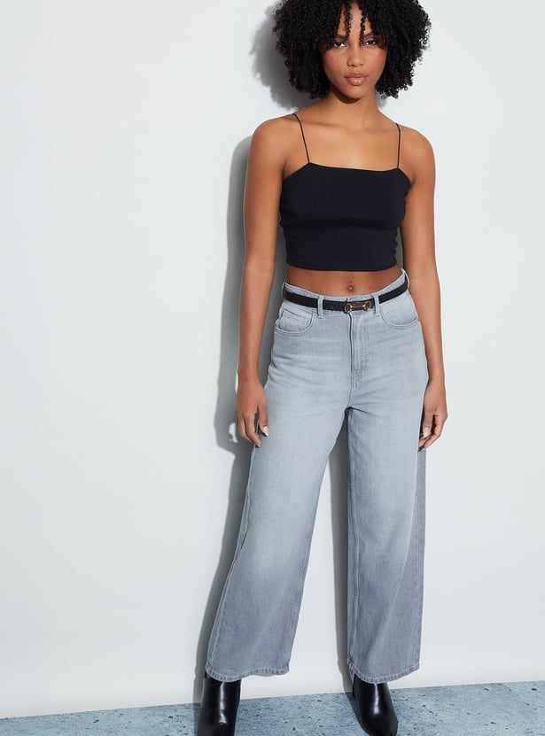 GINGER Solid Crop Top