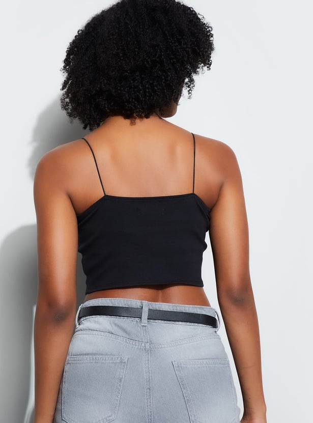 GINGER Solid Crop Top