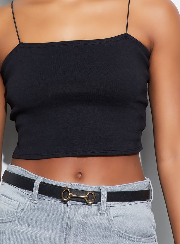 GINGER Solid Crop Top
