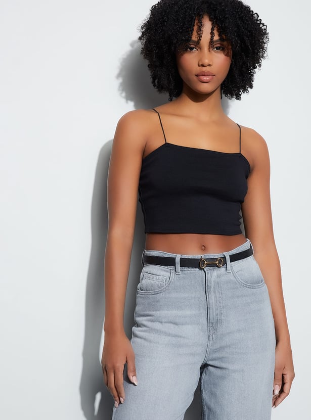 GINGER Solid Crop Top