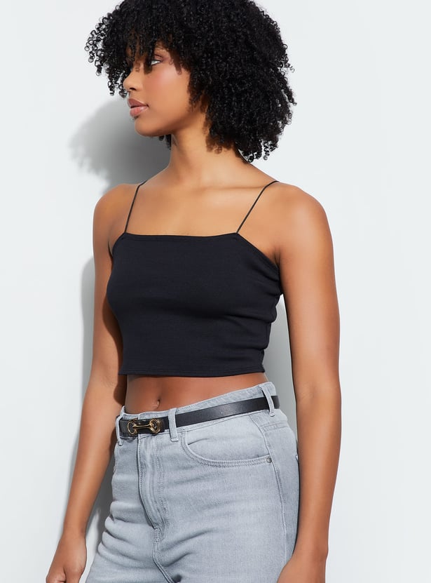 GINGER Solid Crop Top