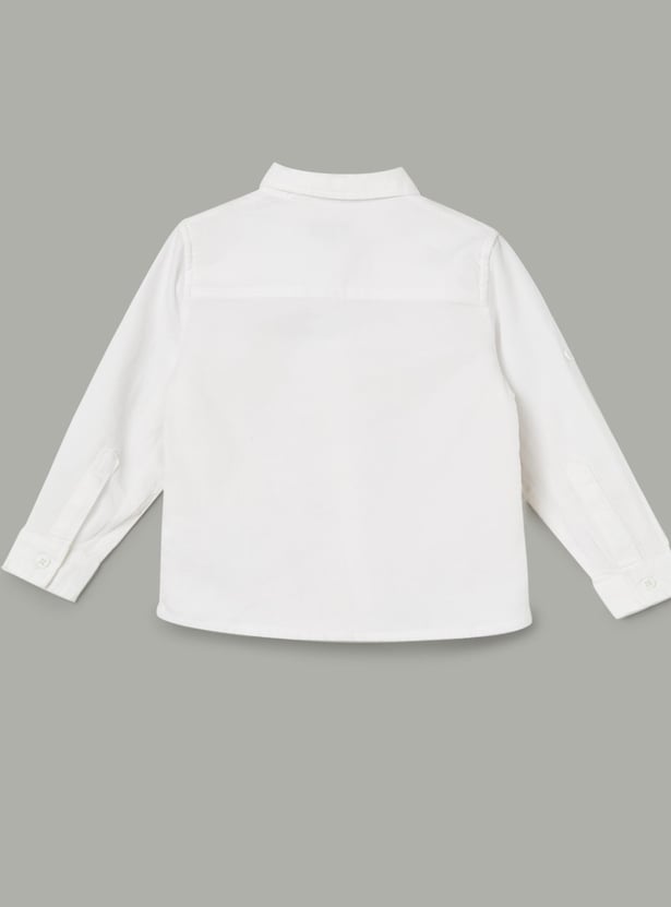 JUNIORS Boys Solid Shirt with Bow