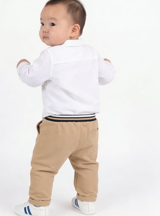 JUNIORS Boys Solid Shirt with Bow