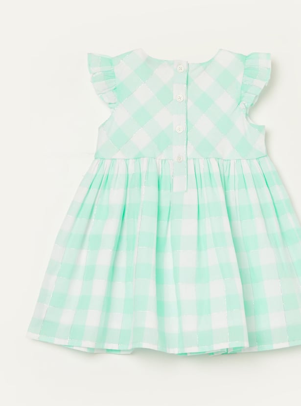 FAME FOREVER Girls Checked A-Line Dress