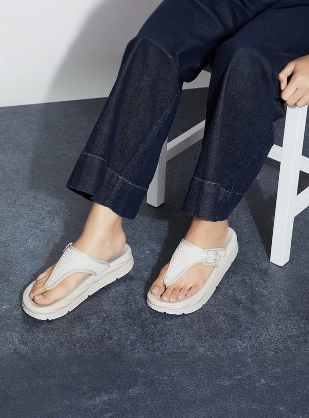GINGER Embellished Flip Flops