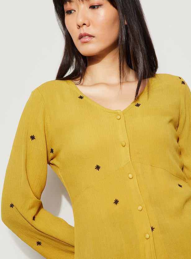 FAME FOREVER Embroidered Top