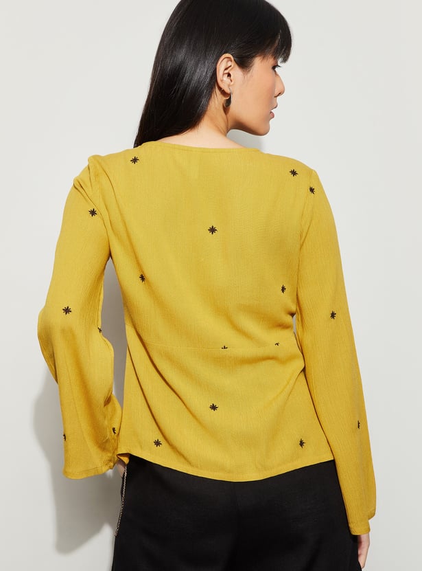 FAME FOREVER Embroidered Top