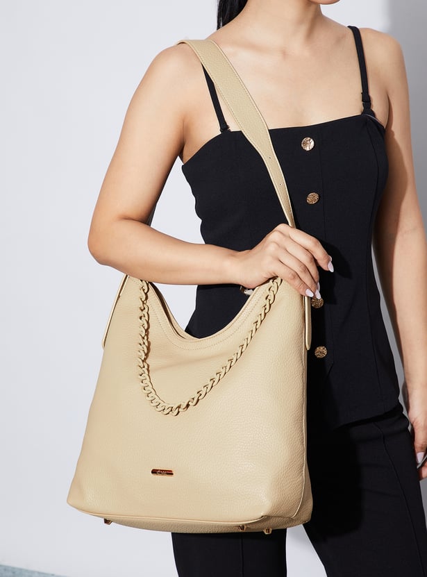GINGER Textured Shoulder Bag