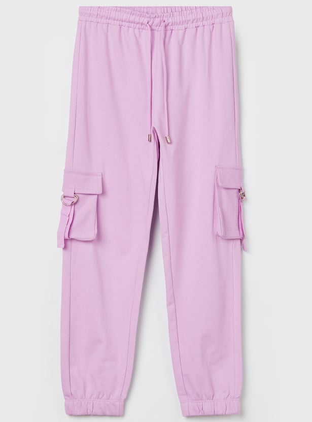 FAME FOREVER Girls Solid Track Pants
