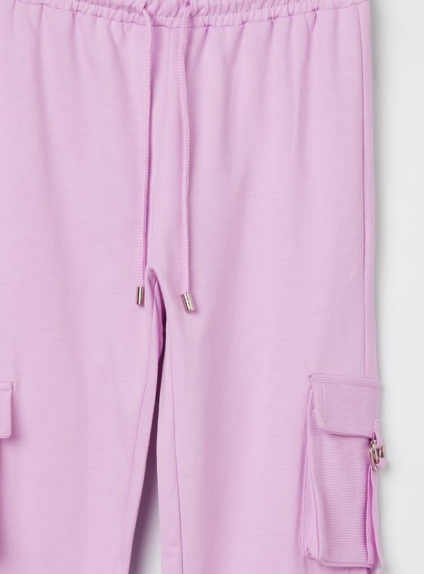 FAME FOREVER Girls Solid Track Pants