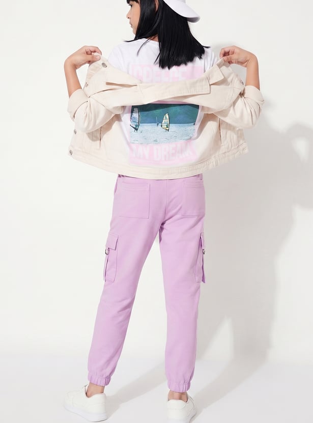FAME FOREVER Girls Solid Track Pants