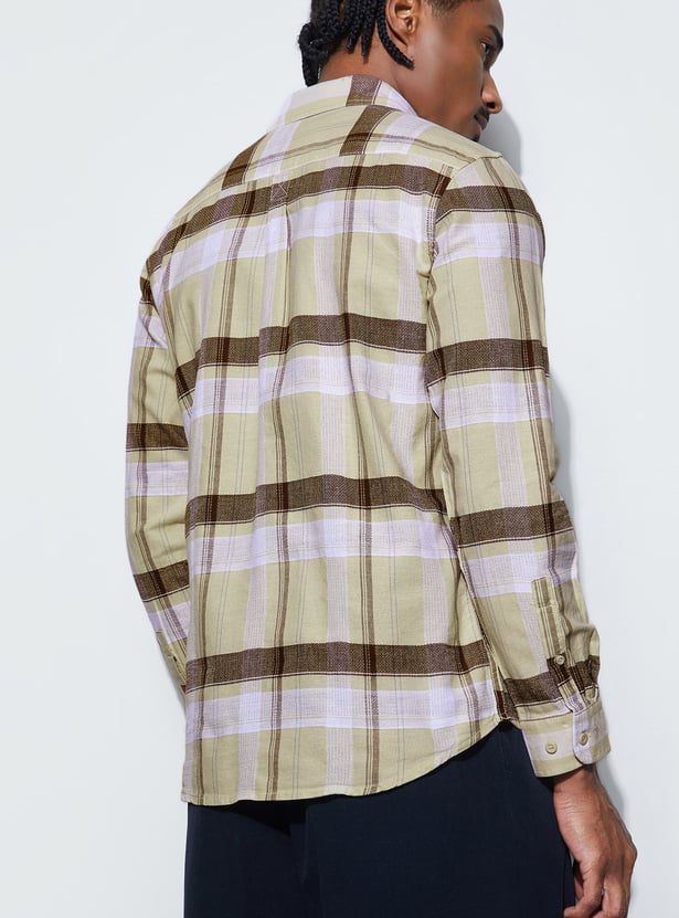 CODE Checked Regular Fit Shirt