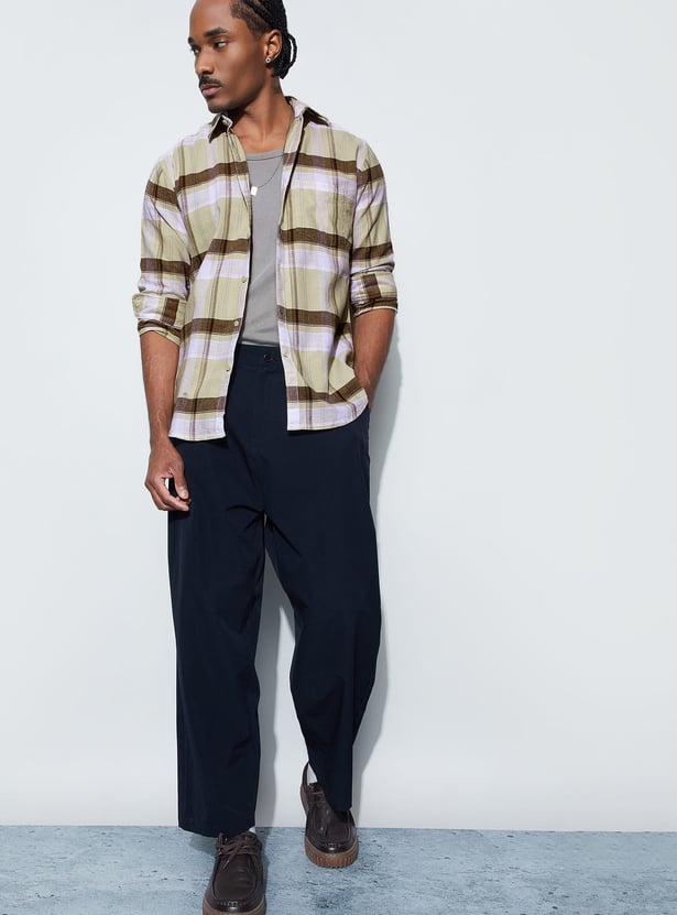 CODE Checked Regular Fit Shirt