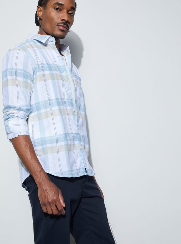 CODE Checked Regular Fit Shirt