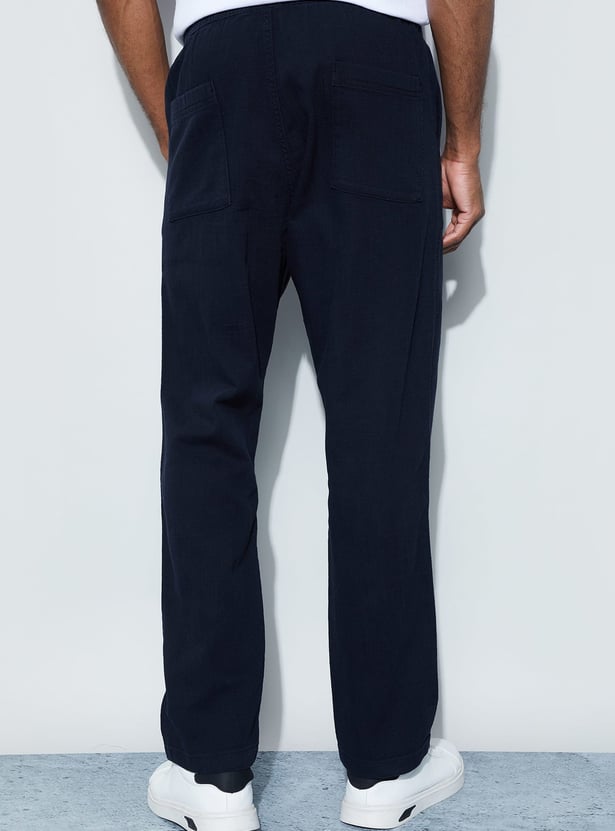 CODE Solid Regular Trousers