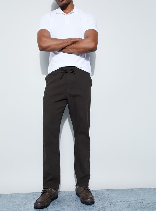 CODE Solid Regular Trousers