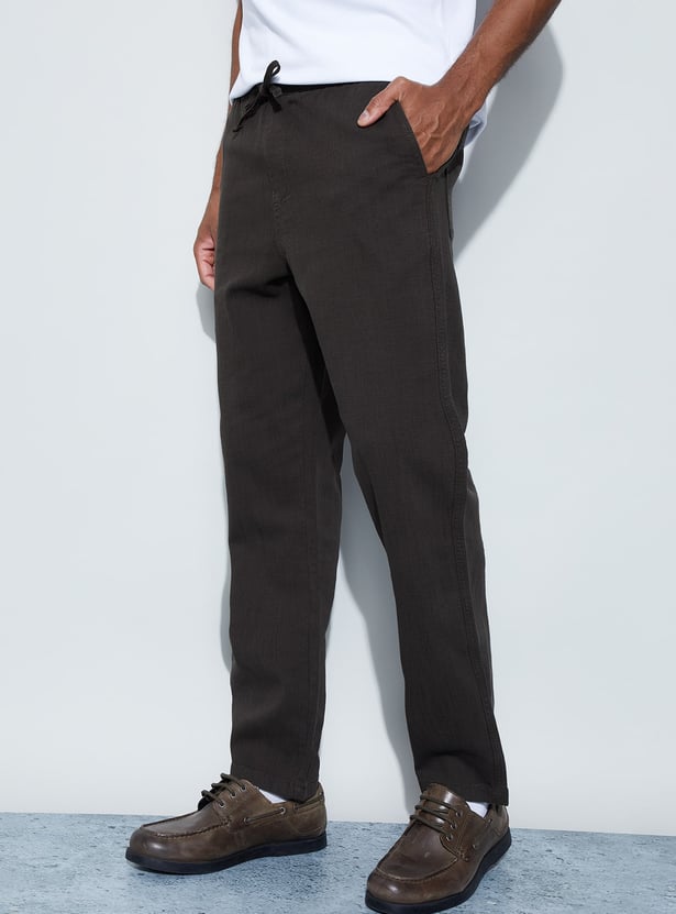 CODE Solid Regular Trousers