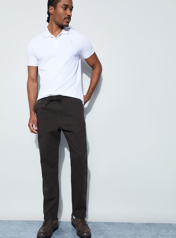CODE Solid Regular Trousers