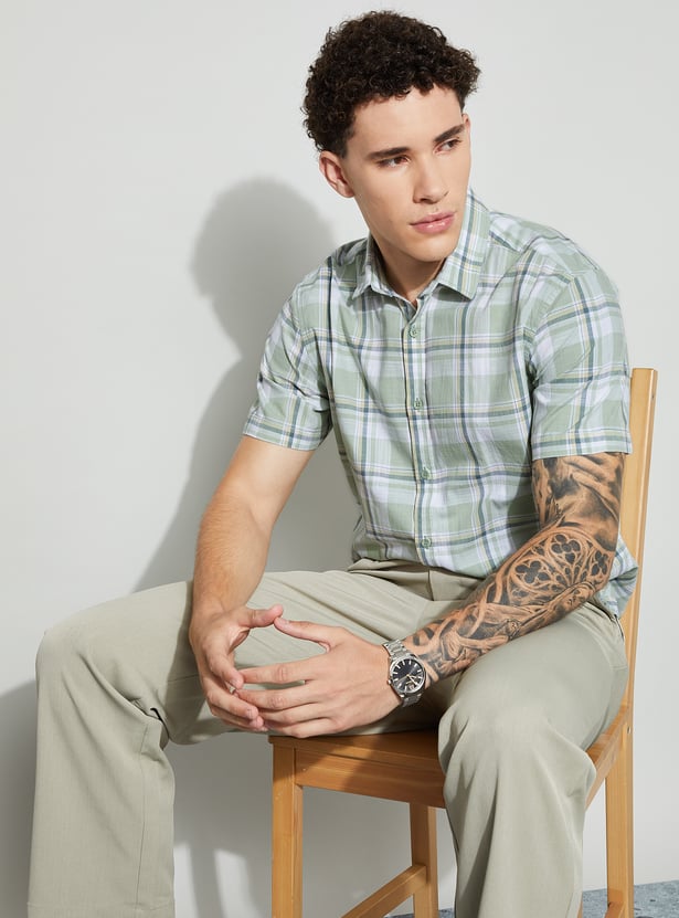 CODE Checked Regular Fit Shirt
