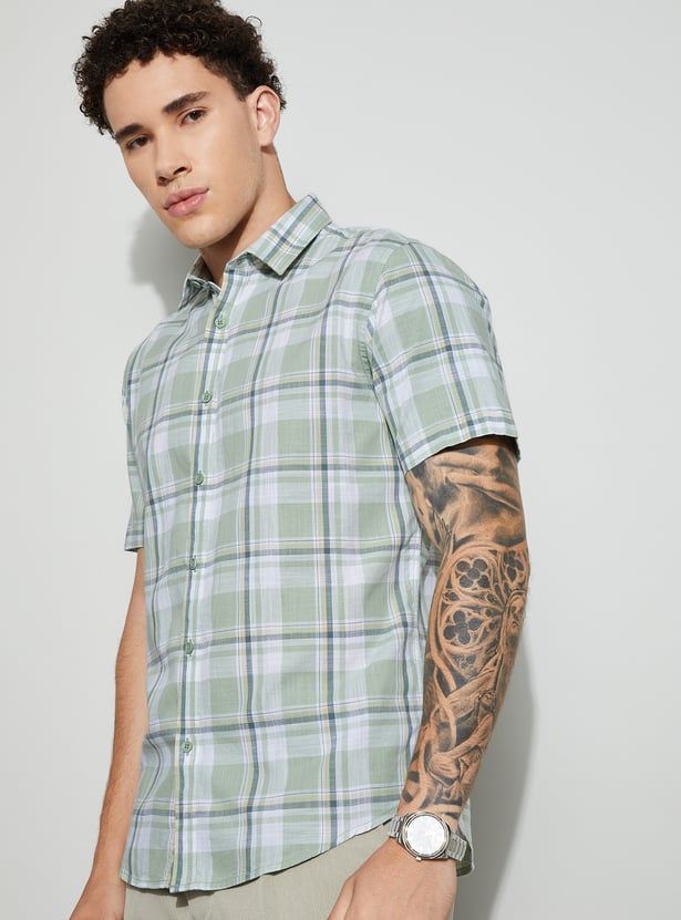 CODE Checked Regular Fit Shirt