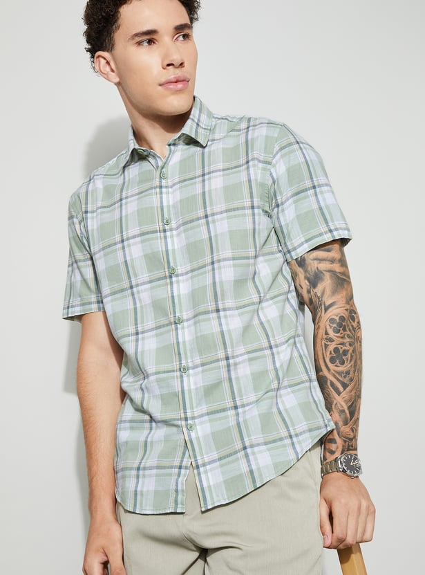 CODE Checked Regular Fit Shirt