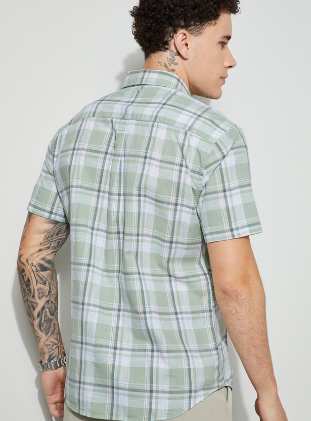 CODE Checked Regular Fit Shirt